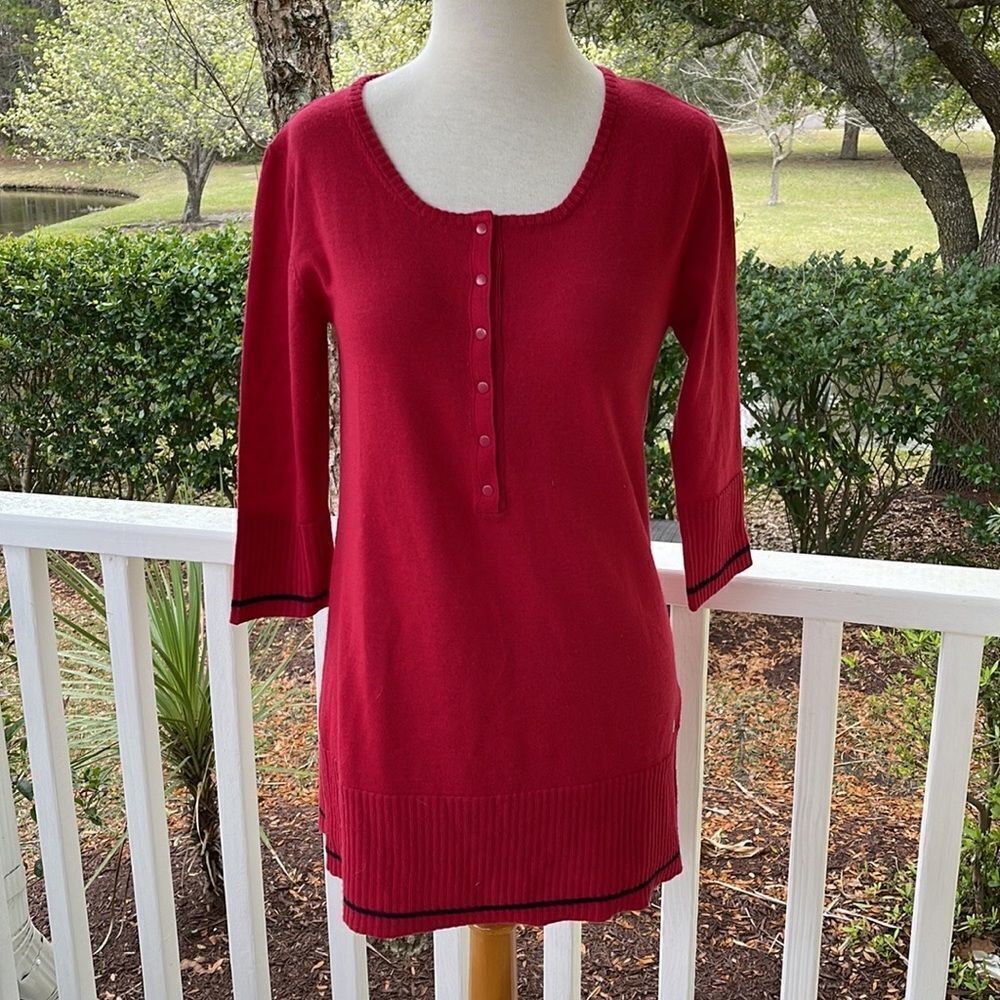Lacoste Pure Wool Red Henley